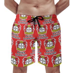 Bayer Leverkusen Herren Badehose Schnelltrocknende Strandshorts Mit Tasche Kordelzug Shorts