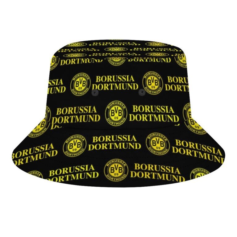 Borussia Dortmund Karomuster Sommer Sonnenhut Reversible Bucket Hat