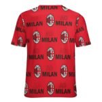 AC Mailand Unisex 3D Vollständig Druck Kurzarm T-Shirts Beiläufige Tee Tops