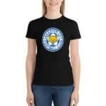 Leicester City Damen Kurzarm Rundhals T-Shirt Casual Sommer Tops