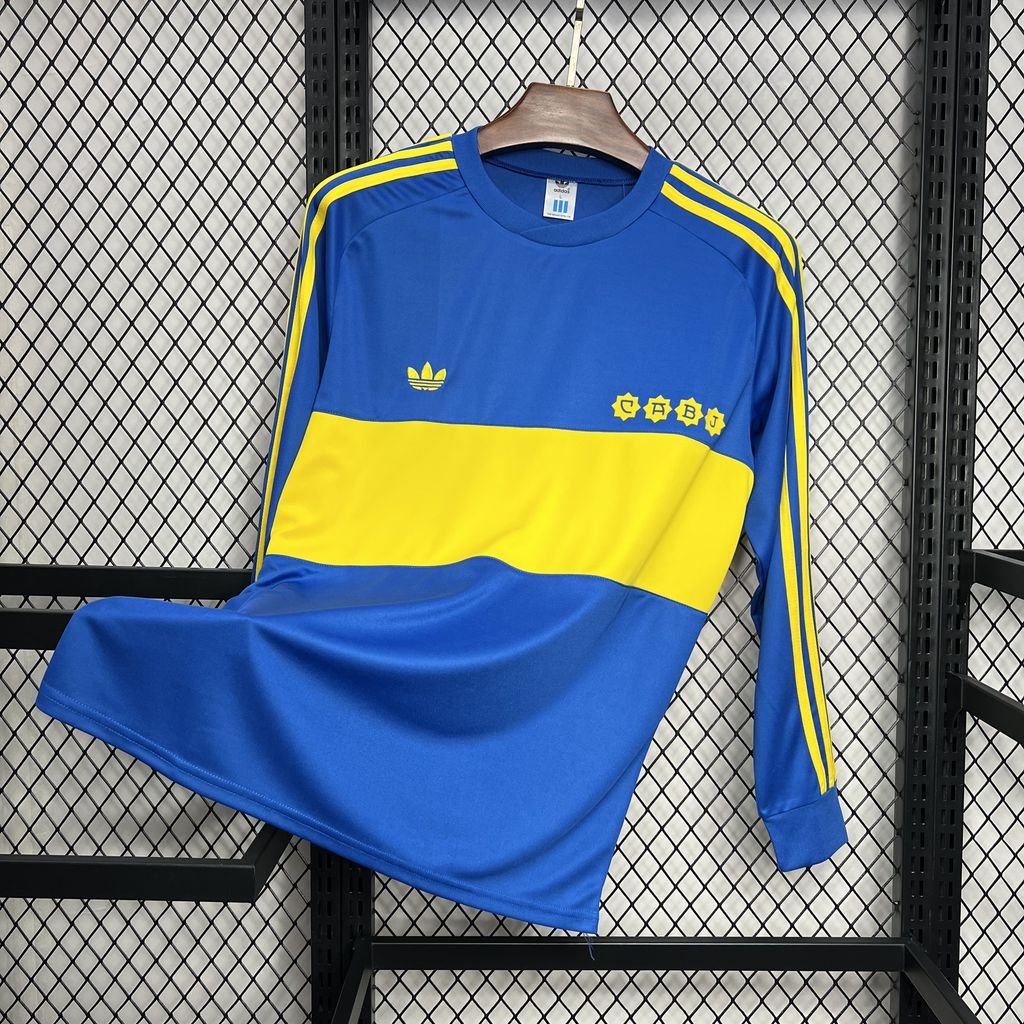 Boca Juniors Retro Langarm Home Trikot 1981-1982 Boca Juniors Retro Langarm Home Trikot 1981-1982