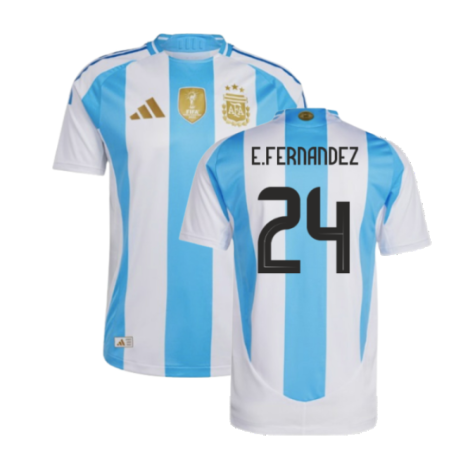 Argentinien Enzo Fernandez 24 Home Trikot 2024-2025