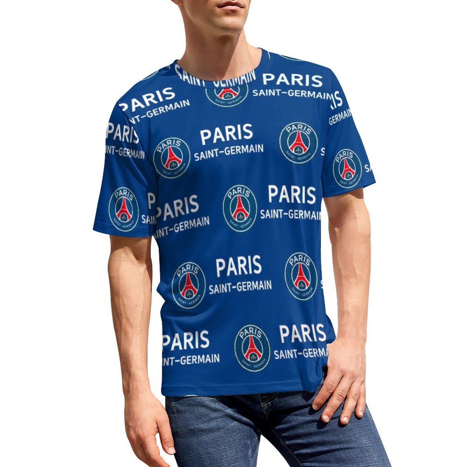 Paris Saint-Germain Unisex 3D Vollständig Druck Kurzarm T-Shirts Beiläufige Tee Tops Paris Saint-Germain Unisex 3D Vollständig Druck Kurzarm T-Shirts Beiläufige Tee Tops