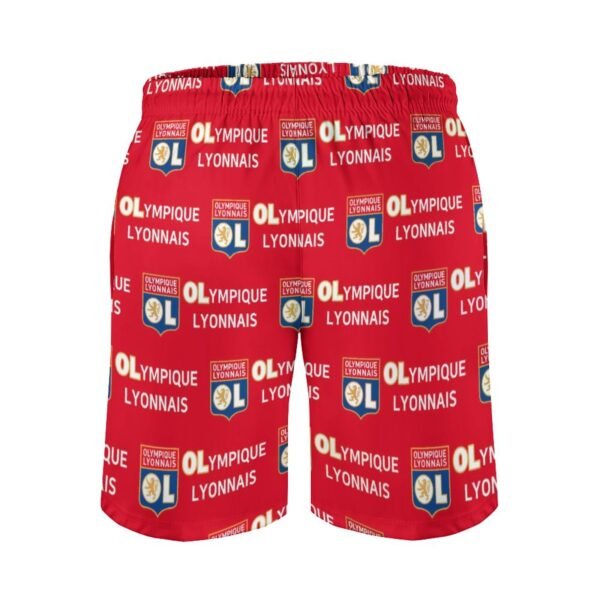 Olympique Lyonnais Herren Badehose Schnelltrocknende Strandshorts Mit Tasche Kordelzug Shorts