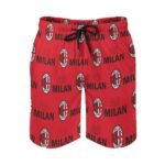AC Mailand Herren Badehose Schnelltrocknende Strandshorts Mit Tasche Kordelzug Shorts