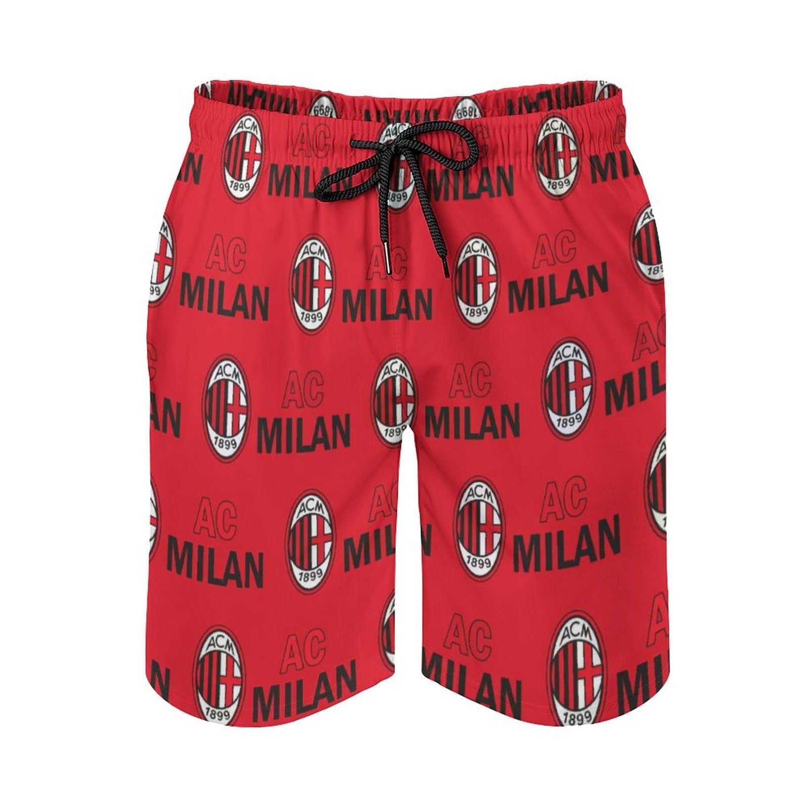 AC Mailand Herren Badehose Schnelltrocknende Strandshorts Mit Tasche Kordelzug Shorts AC Mailand Herren Badehose Schnelltrocknende Strandshorts Mit Tasche Kordelzug Shorts
