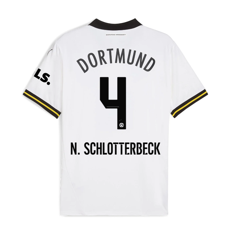 Borussia Dortmund Nico Schlotterbeck 4 Third UCL Trikot 2024-2025