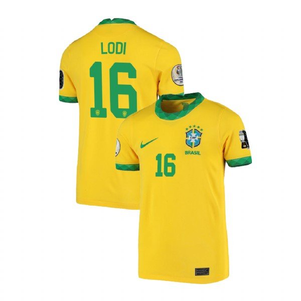 Brasilien Renan Lodi 16 Home Trikot 2020-2021 Brasilien Renan Lodi 16 Home Trikot 2020-2021