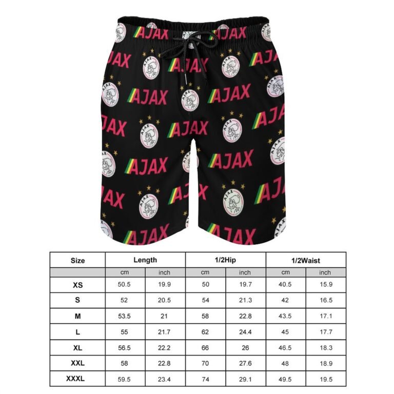 Ajax Staaten Herren Badehose Schnelltrocknende Strandshorts Mit Tasche Kordelzug Shorts