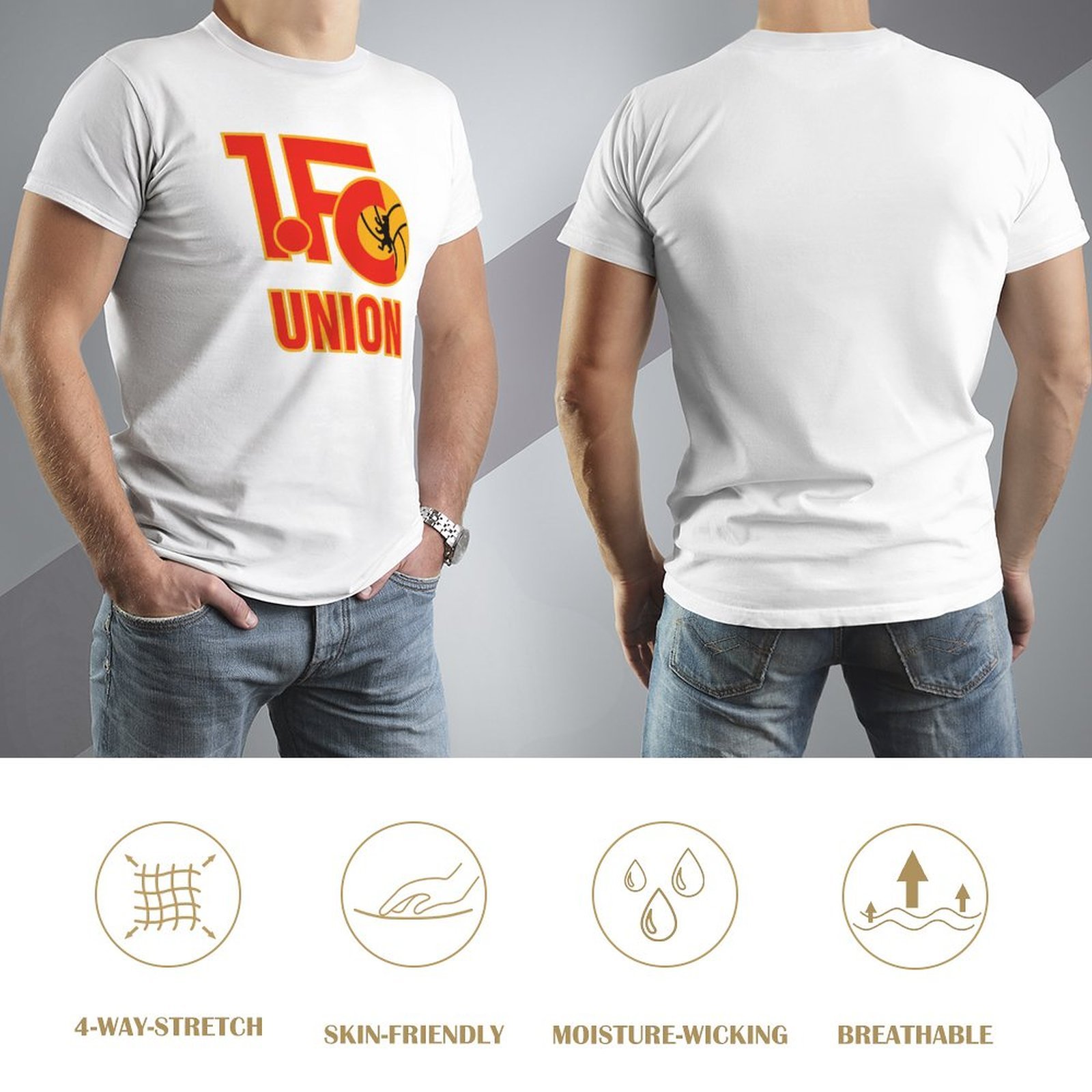 FC Union Berlin Core Stretch Slim Cneck Gildan Tee T-Shirt Herren FC Union Berlin Core Stretch Slim Cneck Gildan Tee T-Shirt Herren