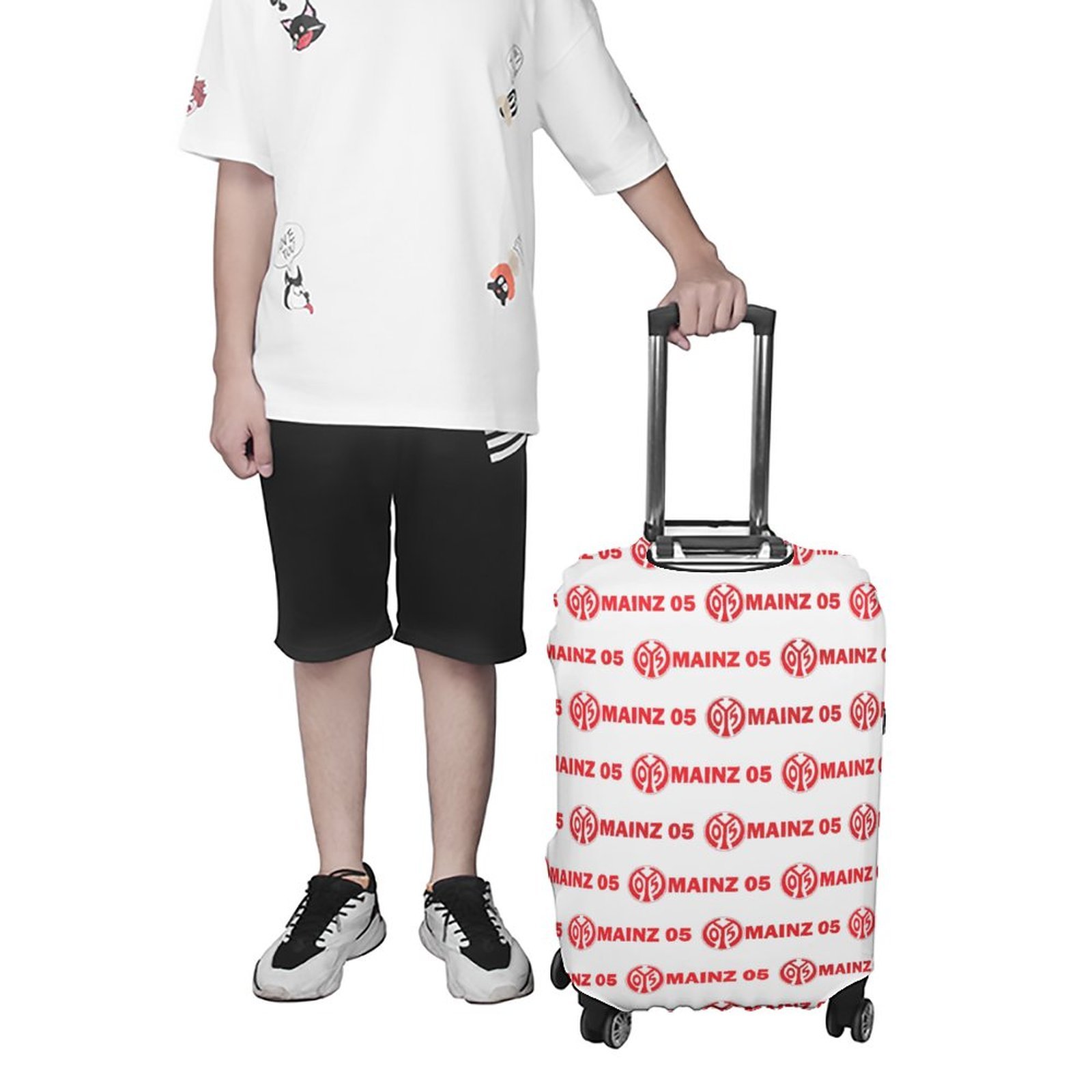 Mainz 05 Gepäckschutz Elastisches Design Staubdicht Und Anti-Kratz-Gepäckhülle Mainz 05 Gepäckschutz Elastisches Design Staubdicht Und Anti-Kratz-Gepäckhülle