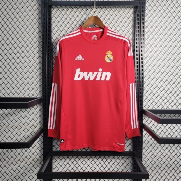Real Madrid Retro Langarm Away Trikot 2011-2012 - Rot