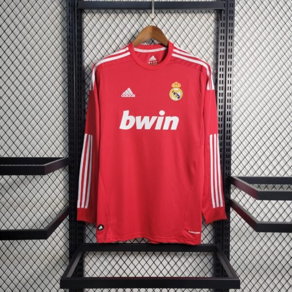 Real Madrid Retro Langarm Away Trikot 2011-2012 - Rot