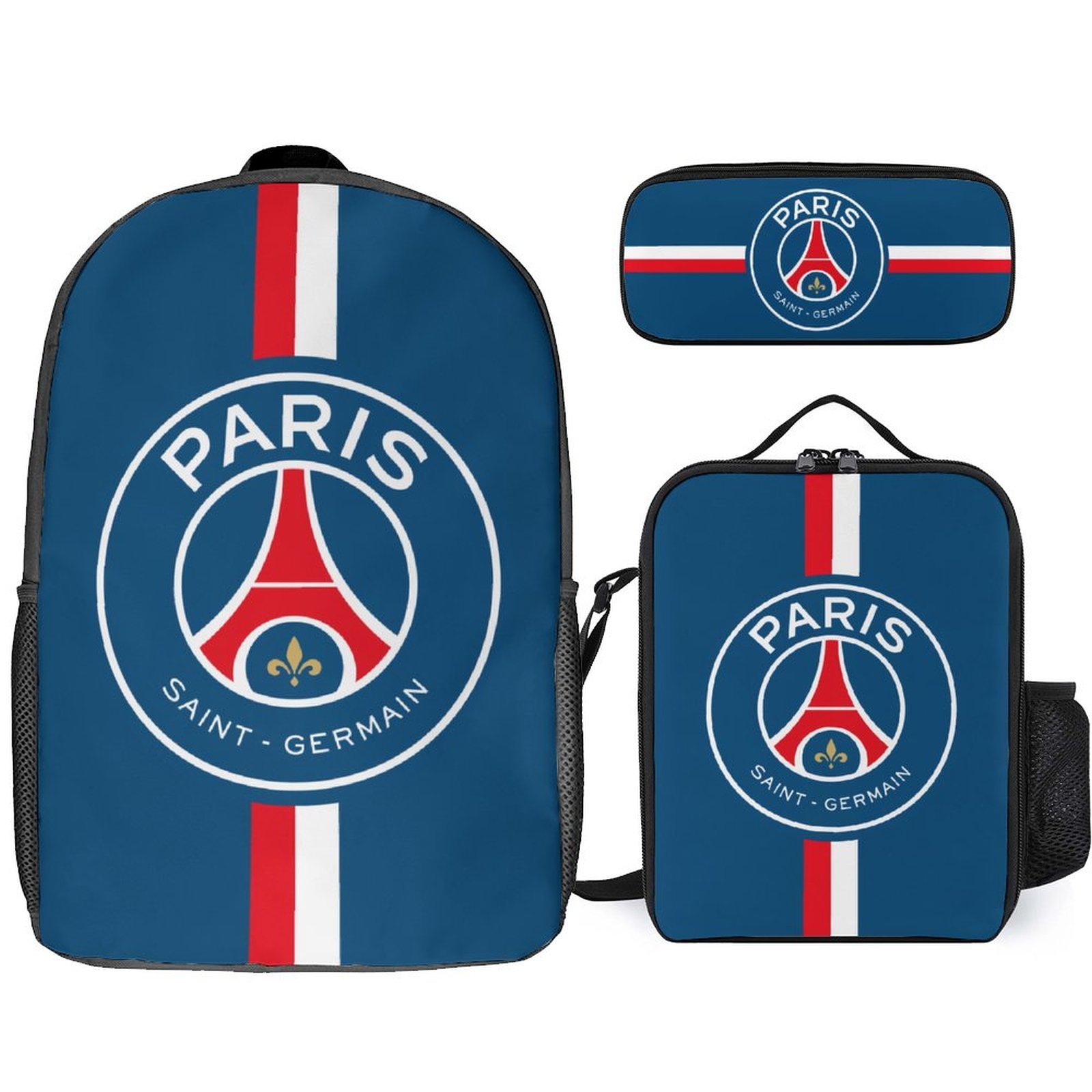 Paris Saint-Germain Student Schulranzen Lunchbag Stifttasche Kombination Paris Saint-Germain Student Schulranzen Lunchbag Stifttasche Kombination