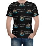 Newcastle United Unisex 3D Vollständig Druck Kurzarm T-Shirts Beiläufige Tee Tops