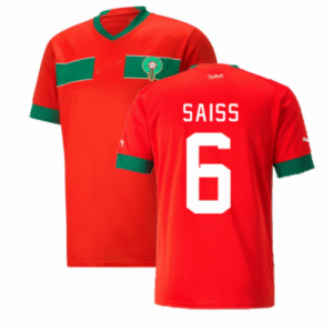 Marokko Romain Saïss 6 Home Trikot WM 2022