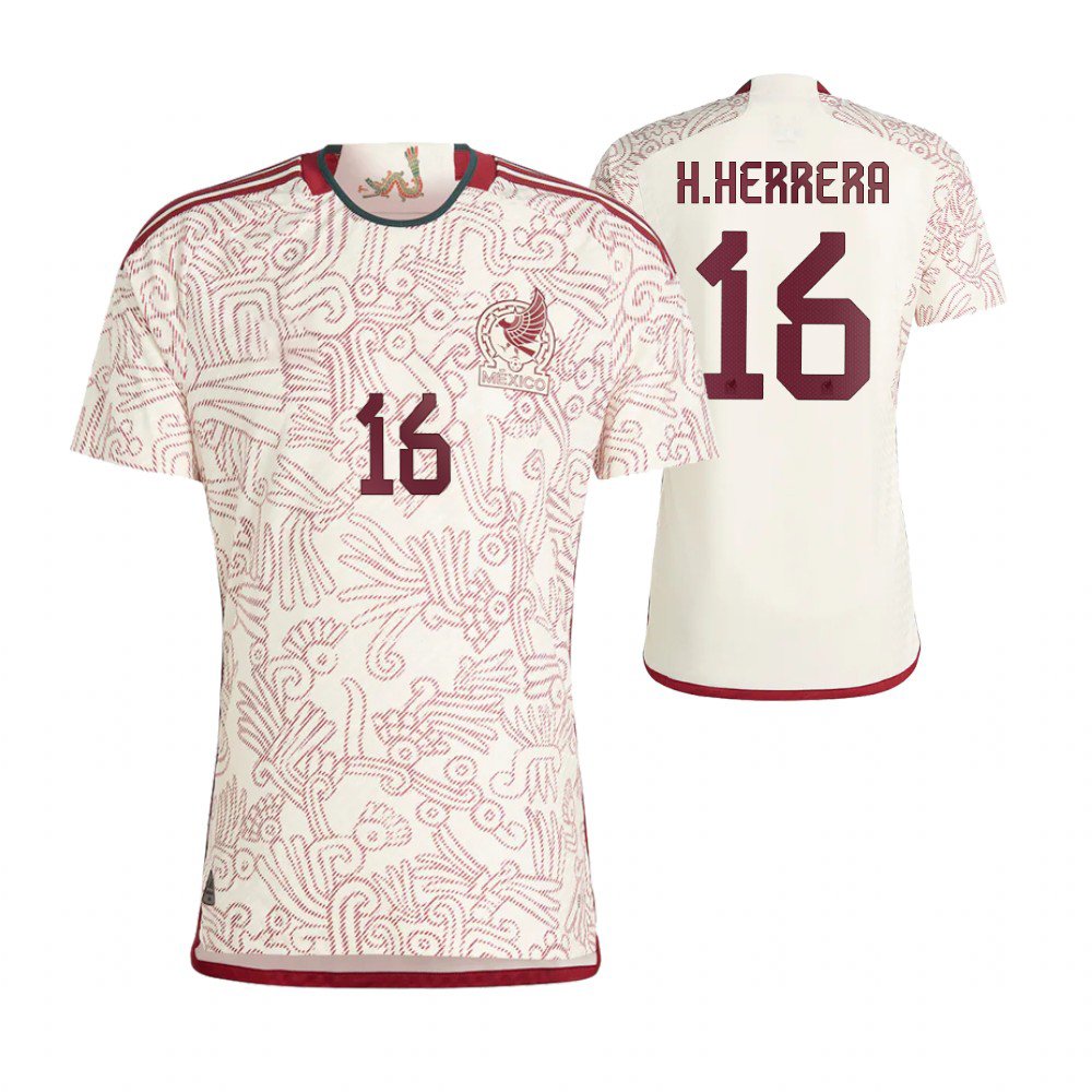 Mexico Hector Herrera 16 Away Trikot WM 2022 Mexico Hector Herrera 16 Away Trikot WM 2022