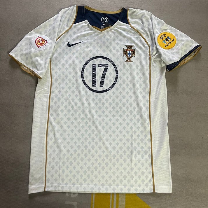 Portugal Cristiano Ronaldo 17 Retro Away Trikot EM 2004