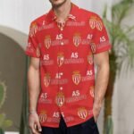 AS Monaco Kurzärmelige Herrenhemden, Passform Sommer Kurzarm Casual Button-Down Hemden