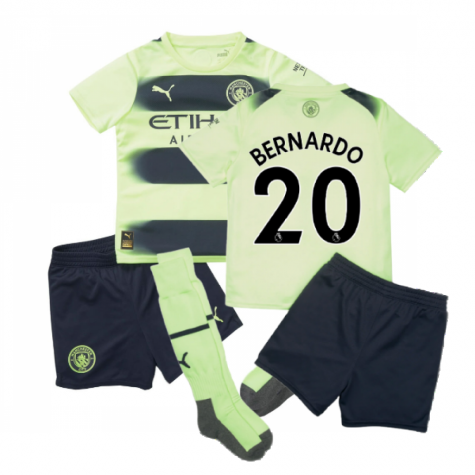 Man City Bernardo Silva 20 Kinder Third Trikot Mini Kit 2022-2023