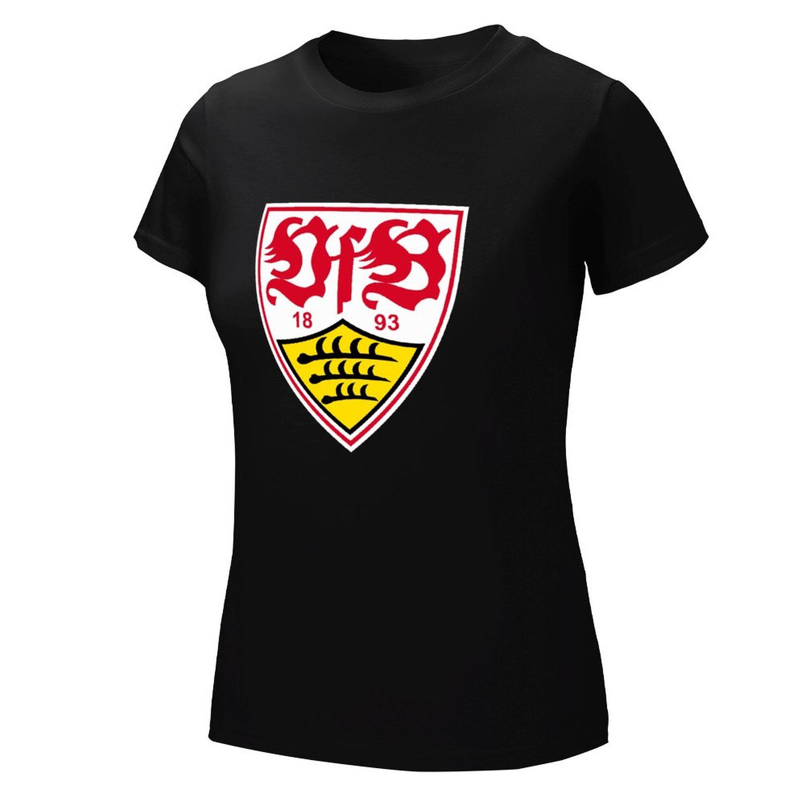 VfB Stuttgart Damen Kurzarm Rundhals T-Shirt Casual Sommer Tops VfB Stuttgart Damen Kurzarm Rundhals T-Shirt Casual Sommer Tops