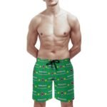 Borussia Mönchengladbach Herren Badehose Schnelltrocknende Strandshorts Mit Tasche Kordelzug Shorts