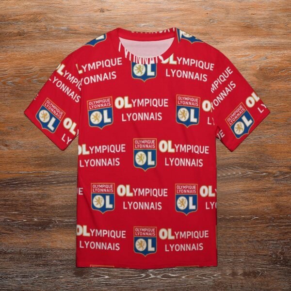 Olympique Lyonnais Unisex 3D Vollständig Druck Kurzarm T-Shirts Beiläufige Tee Tops