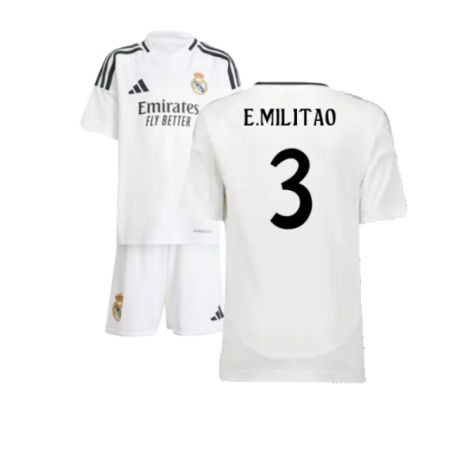 Real Madrid Éder Militão 3 Heimtrikot Kinder 2024-2025