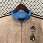 Real Madrid Beidseitig Verwendbar Anthem Jacke 2024-2025 - Blau Beige