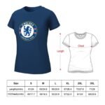 Chelsea FC Damen Kurzarm Rundhals T-Shirt Casual Sommer Tops