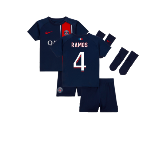 PSG Sergio Ramos 4 Heimtrikot Kinder Mini Kit 2023-2024