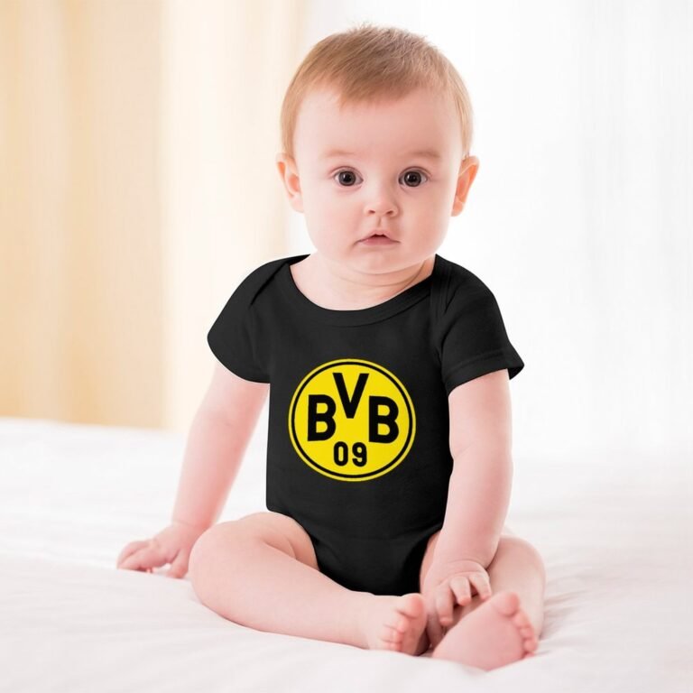 Borussia Dortmund Baby Bodysuit Strampler Schlafanzug Mit Kurzen Ärmeln