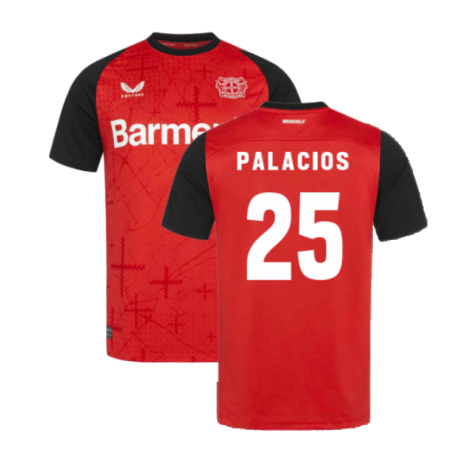 Bayer Leverkusen Exequiel Palacios 25 Home Trikot 2024-2025