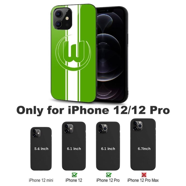 VfL Wolfsburg Stoßfest Glaskasten Handyhüllen & Cover Für IPhone 12