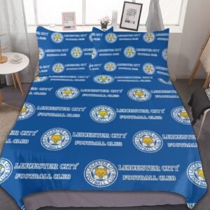 Leicester City Bettwäscheset 3 Stück Kinder Erwachsene Steppdeckenbezug Steppdeckenbezug Multi Size Laken Set