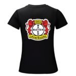 Bayer Leverkusen Damen Kurzarm Rundhals T-Shirt Casual Sommer Tops
