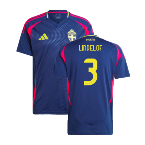 Schweden Victor Lindelöf 3 Away Trikot 2024-2025
