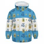 Argentinien Kinder Winddicht Outdoorjacke Mit Kapuze Sweatjacke Windbreaker