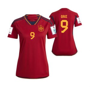 Frauen Spanien Gavi 9 Home Trikot WM 2022