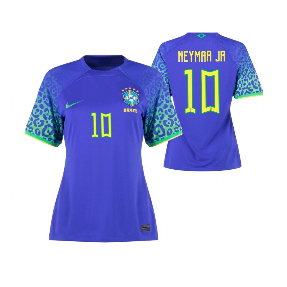 Frauen Brasilien Neymar Jr 10 Away Trikot WM 2022 Frauen Brasilien Neymar Jr 10 Away Trikot WM 2022