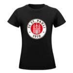 FC St. Pauli Damen Kurzarm Rundhals T-Shirt Casual Sommer Tops
