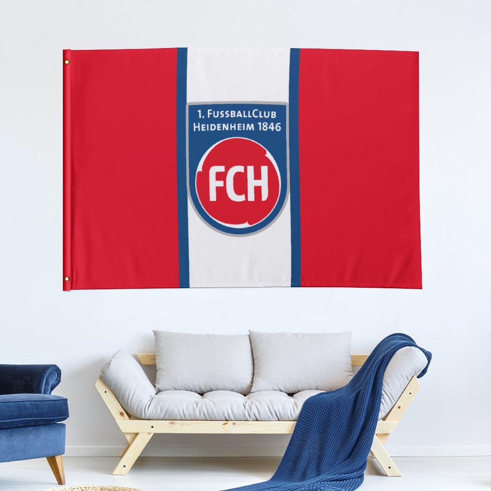 FC Heidenheim Fahne Flagge - Garten Flagge FC Heidenheim Fahne Flagge - Garten Flagge