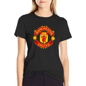 Manchester United Damen Kurzarm Rundhals T-Shirt Casual Sommer Tops