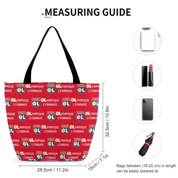 Olympique Lyonnais Frauen Tragetasche Oxford-Stoff Einkaufsbeutel Tote Bag