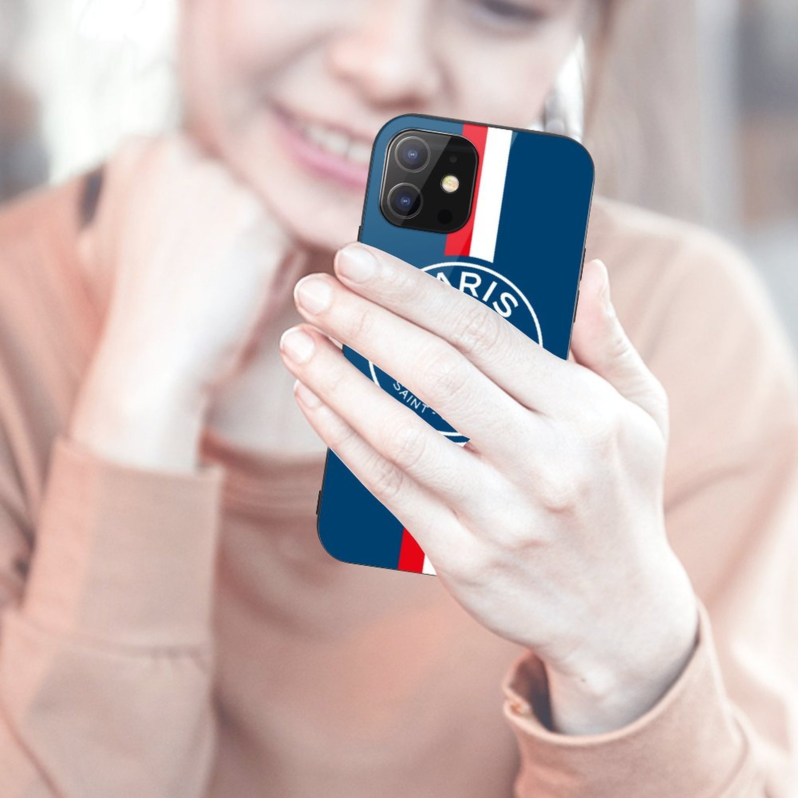 Paris Saint-Germain Stoßfest Glaskasten Handyhüllen & Cover Für IPhone 12 Paris Saint-Germain Stoßfest Glaskasten Handyhüllen & Cover Für IPhone 12