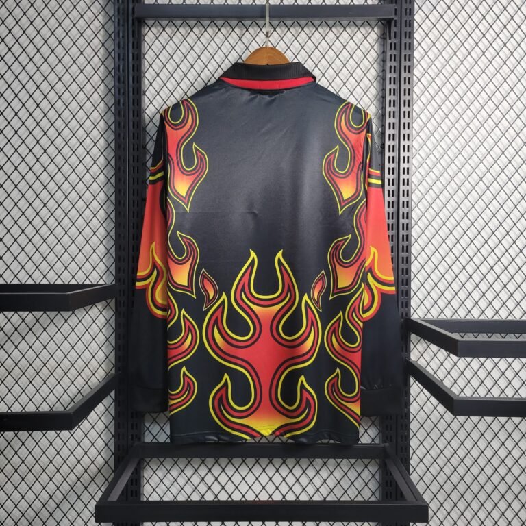 Retro 1998 Japan Flamme Langarm Torwart Sondertrikot