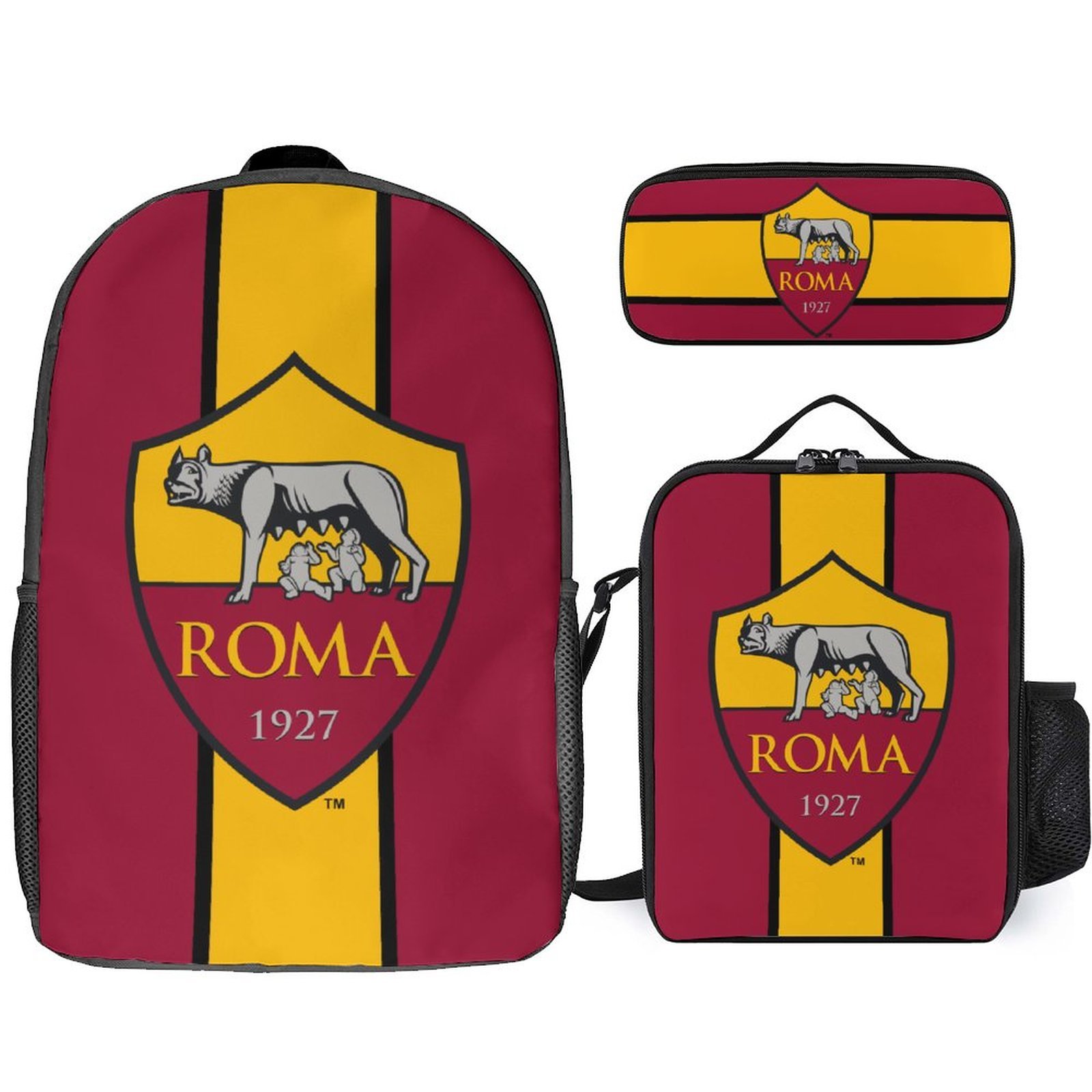 AS Rom Student Schulranzen Lunchbag Stifttasche Kombination AS Rom Student Schulranzen Lunchbag Stifttasche Kombination