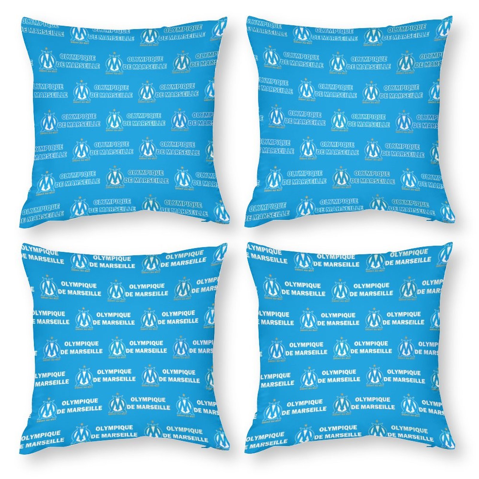 Olympique De Marseille Dekorative 4er Set Kissenbezüge Kissenhülle Sofakissen Bezug Olympique De Marseille Dekorative 4er Set Kissenbezüge Kissenhülle Sofakissen Bezug