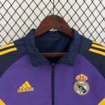 Real Madrid Beidseitig Verwendbar Anthem Jacke 2024-2025 - Schwarz Lila