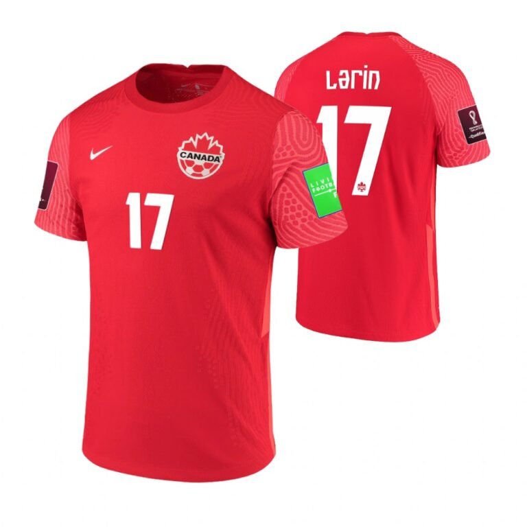 Kanada Cyle Larin 17 Home Trikot WM 2022